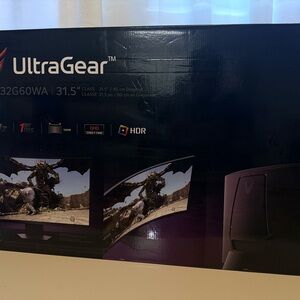 LG UltraGear 32G60WA Gaming Monitor with Black Finish